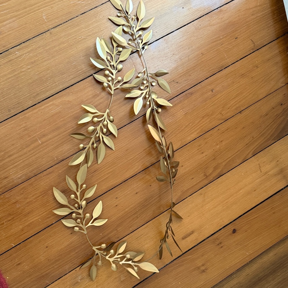Hearth and Hand Gold Metal Leaf Garland for Holiday Decor